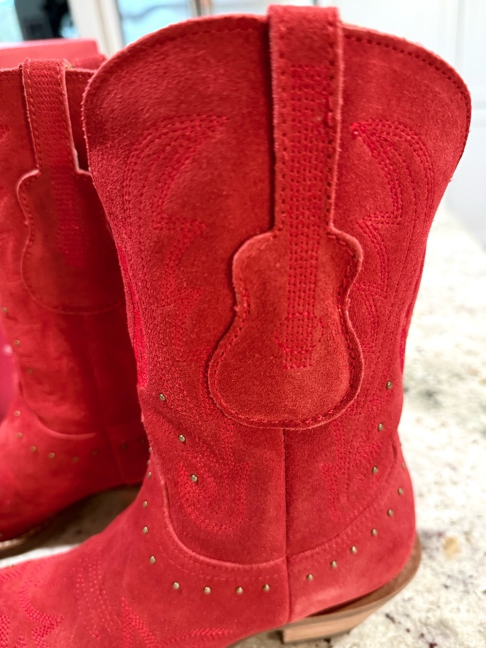 DINGO Hallmark x Opry® Merlot Suede Women's Cowboy Boots NWT - Picture 6 of 16